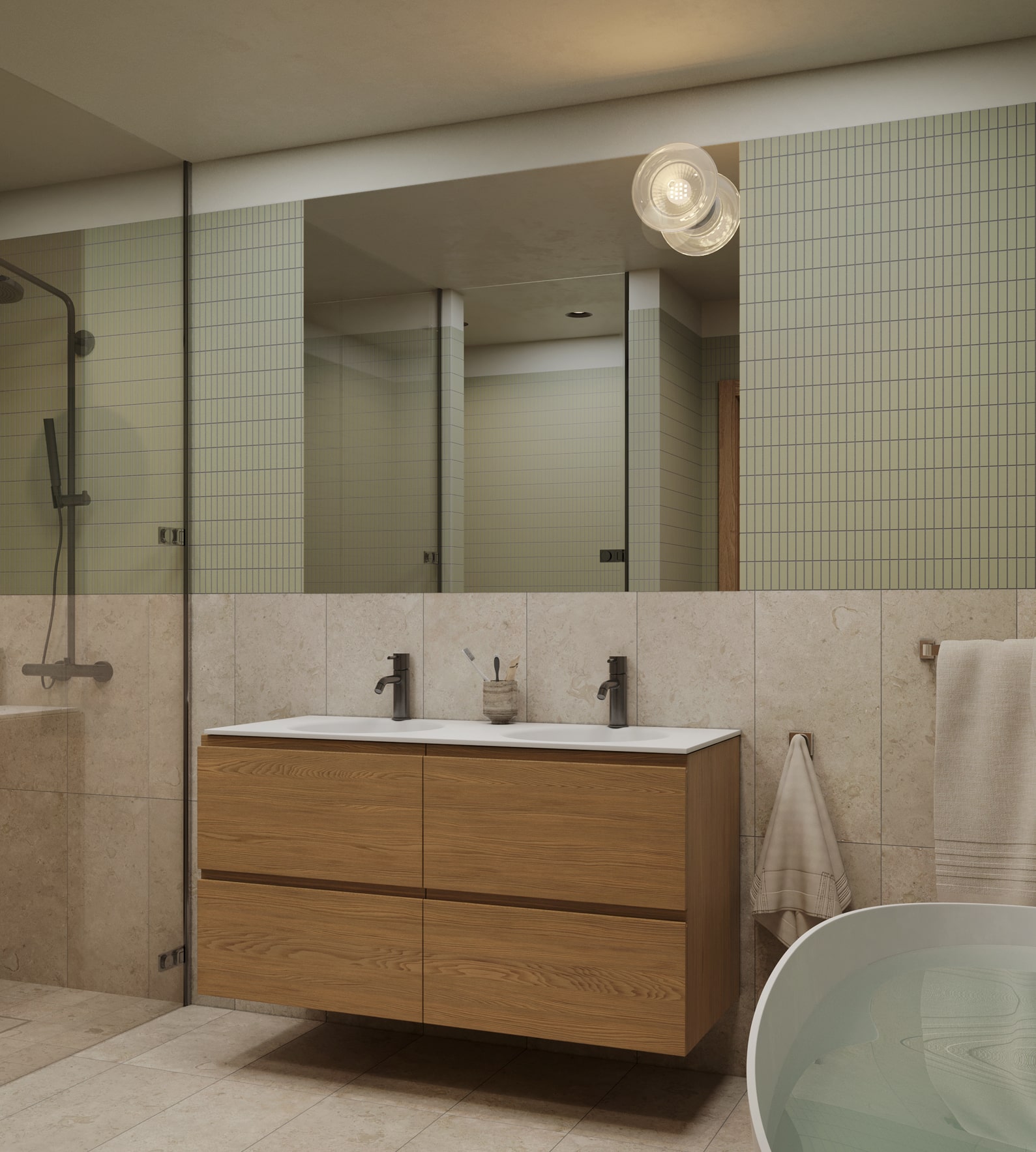 Badrum med badkar Badrum med badkar